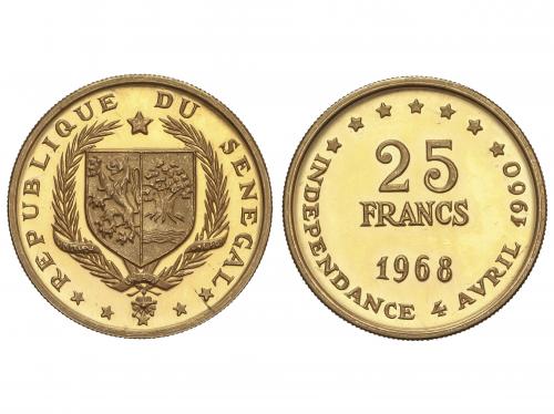 SENEGAL. 25 Francs. 1968. Anv.: 8º Aniversario Independencia