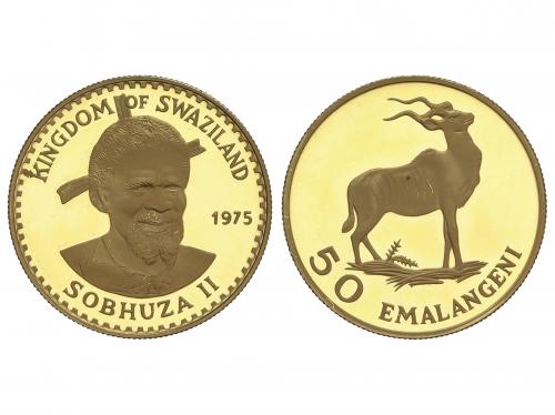 SWAZILANDIA. 50 Emalangeni. 1975. 4,28 grs. AU. 75 Aniversar