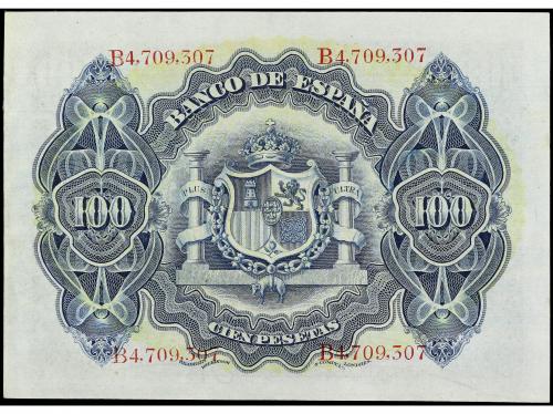 BANCO DE ESPAÑA. 100 Pesetas. 30 Junio 1906. Serie B. (Arrug