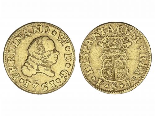 FERNANDO VI. 1/2 Escudo. 1751. SEVILLA. P.J. 1,65 grs. Terce