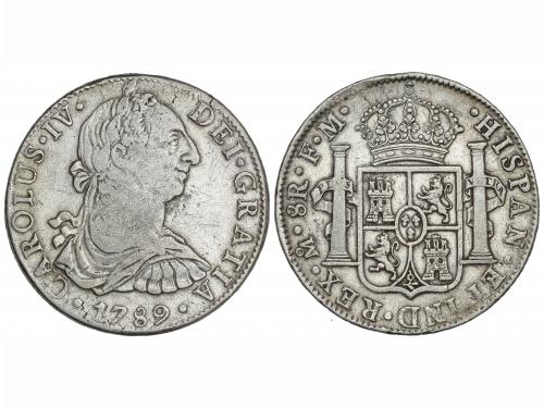 CARLOS IV. 8 Reales. 1789. MÉXICO. F.M. 26,85 grs. Bustos de