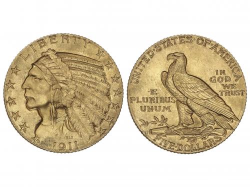 ESTADOS UNIDOS. 5 Dollars. 1911-S. SAN FRANCISCO. 8,35 grs. 