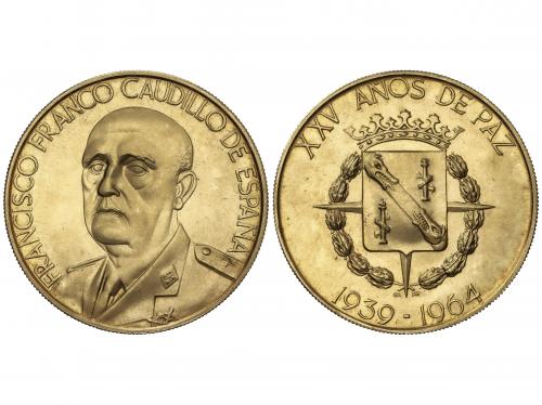 ESTADO ESPAÑOL. Medalla XXV Años de Paz. 1964. Anv.: Busto d