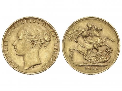 AUSTRALIA. Sovereign. 1873-S. VICTORIA. SYDNEY. 7,96 grs. AU