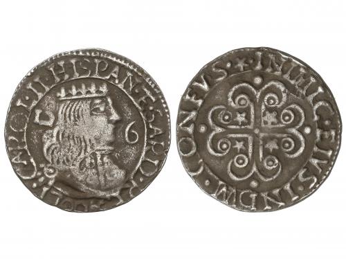 CARLOS II. 2-1/2 reales. 1700. CAGLIARI. 5,97 grs. AR. Pátin