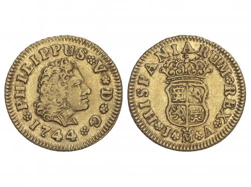 FELIPE V. 1/2 Escudo. 1744. MADRID. J.A. 1,75 grs. AC-1636. 