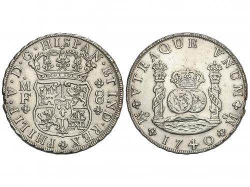 FELIPE V. 8 Reales. 1740/30. MÉXICO. M.F. 26,81 grs. Columna