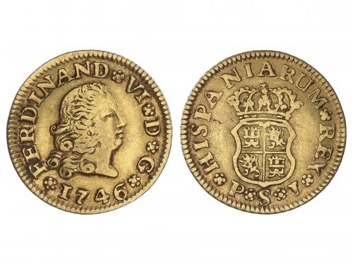FERNANDO VI. 1/2 Escudo. 1746. SEVILLA. P.J. 1,73 grs. ESCAS