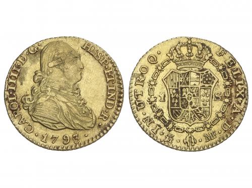 CARLOS IV. 1 Escudo. 1793. MADRID. M.F. 3,25 grs. (Manchitas