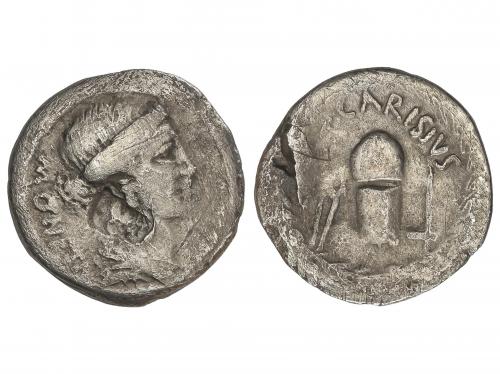 REPÚBLICA ROMANA. Denario. 46 a.C. CARISIA. T. Carisius. Anv
