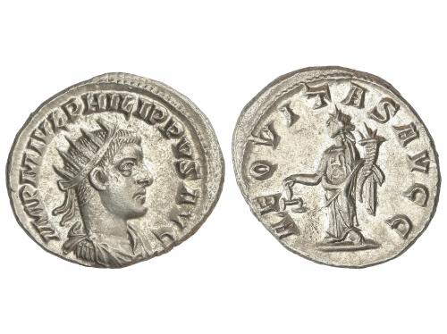 IMPERIO ROMANO. Antoniniano. 247 d.C. FILIPO II. Rev.: AEQUI