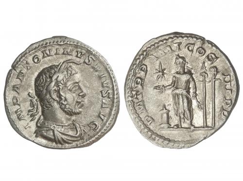IMPERIO ROMANO. Denario. 220-222 d.C. HELIOGÁBALO. Anv.: ANT