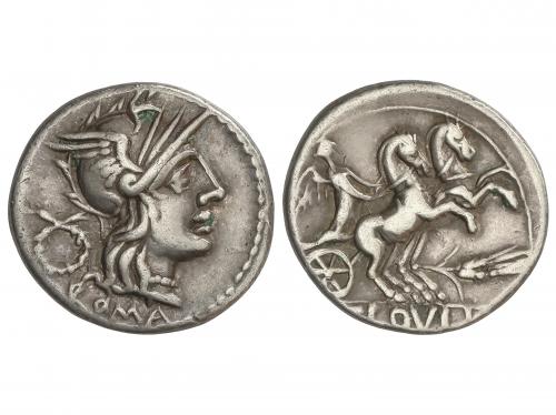 REPÚBLICA ROMANA. Denario. 128 a.C. CLOULIA. L. Cloelius. An