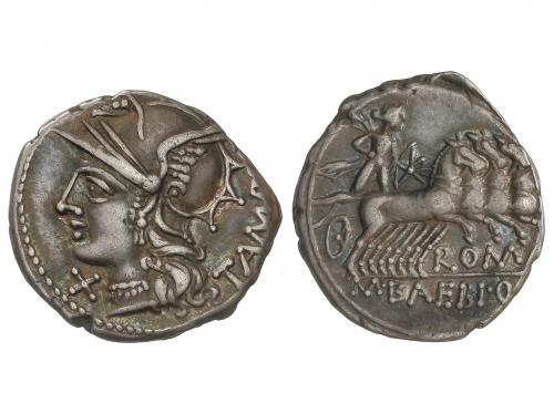 REPÚBLICA ROMANA. Denario. 137 a. C. BAEBIA. Marcius Baebius
