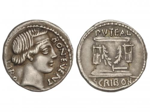 REPÚBLICA ROMANA. Denario. 62 a.C. SCRIBONIA. L. Scribonius 