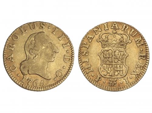 CARLOS III. 1/2 Escudo. 1765. MADRID. P.J. 1,74 grs. Cara de