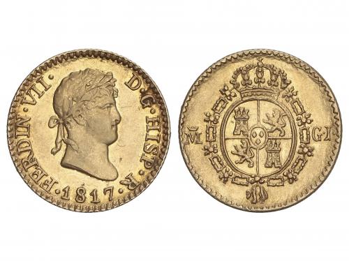 FERNANDO VII. 1/2 Escudo. 1817. MADRID. G.J. 1,80 grs. (Leví