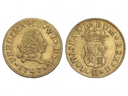 FERNANDO VI. 1/2 Escudo. 1747. MADRID. J.B. 1,79 grs. Primer