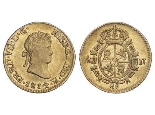 FERNANDO VII. 1/2 Escudo. 1814. MÉXICO. J.J. 1,66 grs. (Rayi