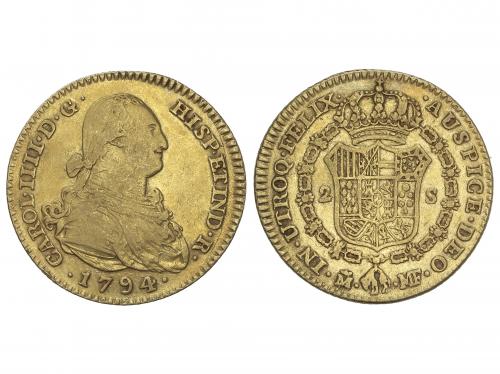 CARLOS IV. 2 Escudos. 1794. MADRID. M.F. 6,65 grs. (Leves go
