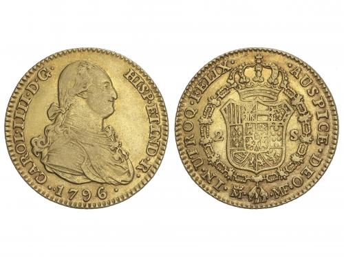 CARLOS IV. 2 Escudos. 1796/4. MADRID. M.F. 6,81 grs. AC-1287