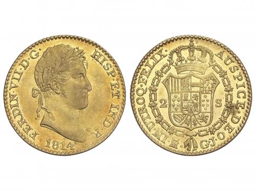 FERNANDO VII. 2 Escudos. 1814. MADRID. G.J. 6,77 grs. Busto 