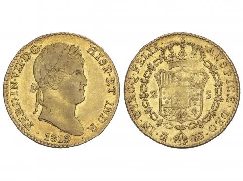 FERNANDO VII. 2 Escudos. 1819/7. MADRID. G.J. 6,67 grs. Acuñ