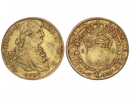 CARLOS IV. 8 Escudos. 1793. MÉXICO. F.M. 26,96 grs. AC-1632;