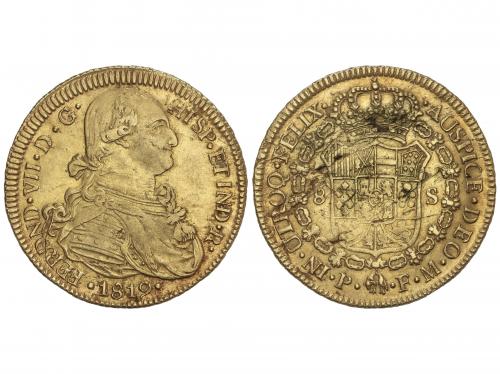 FERNANDO VII. 8 Escudos. 1819. POPAYÁN. F.M. 26,97 grs. Bust
