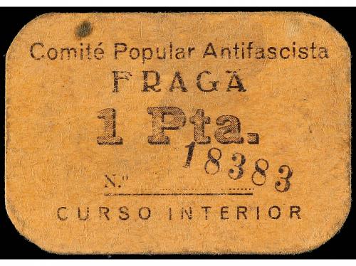 ARAGÓN-FRANJA DE PONENT. 1 Peseta. Comité Popular Antifascis