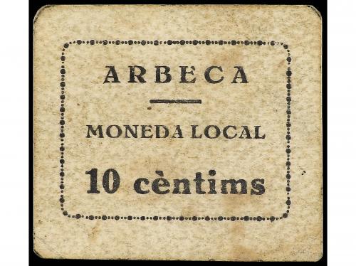CATALUNYA. 10 Cèntims. Moneda Local ARBECA. Cartón. Numeraci