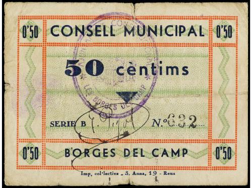 CATALUNYA. 50 Cèntims. C.M. de BORGES DEL CAMP. (Pequeñas ro