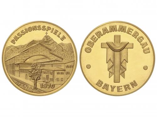 ALEMANIA. Medalla. 1970. Anv.: Pasión de Oberammergau, obra