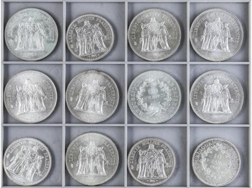 FRANCIA. Lote 21 monedas 10 (10) y 50 Francs (11). 1965 a 1