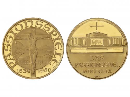 ALEMANIA. Medalla. 1960. Rev.: Pasión de Oberammergau, obra