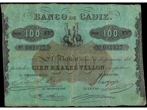 ANTIGUOS. 100 Reales de Vellón. (25 Julio 1847). BANCO DE CÁ