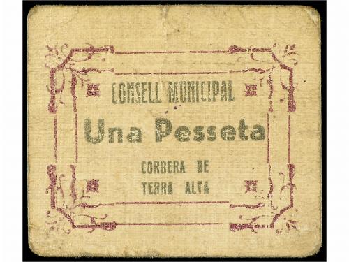 CATALUNYA. 1 Pesseta. C.M. de CORBERA DE LA TERRA ALTA. Cart