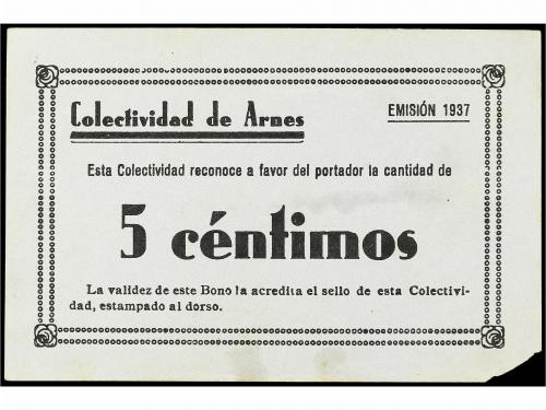 BILLETES LOCALES GUERRA CIVIL. 5 Céntimos. Emisión 1937. Col