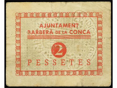 CATALUNYA. 2 Pessetes. Aj. de BARBERÀ DE LA CONCA. AT-296. M