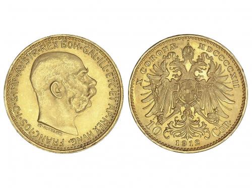AUSTRIA. 10 Coronas. 1912. FRANZ JOSEPH I. 3,39 grs. AU. Rea