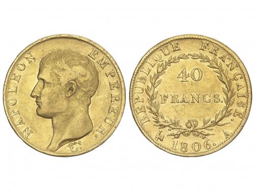 FRANCIA. 40 Francs. 1806-A. NAPOLEON EMPEREUR. PARIS. 12,81 