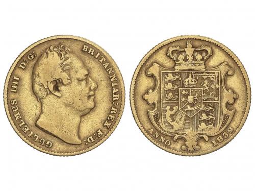 GRAN BRETAÑA. Sovereign. 1832. WILLIAM IV. 7,73 grs. AU. ESC