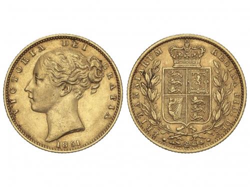 GRAN BRETAÑA. Sovereign. 1851. VICTORIA. 7,91 grs. AU. Fr-38