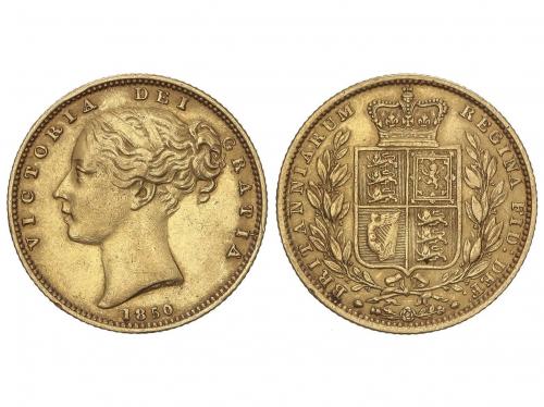 GRAN BRETAÑA. Sovereign. 1850. VICTORIA. 7,94 grs. AU. Fr-38