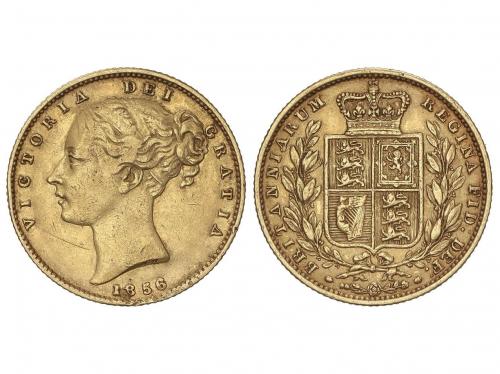 GRAN BRETAÑA. Sovereign. 1856. VICTORIA. 7,92 grs. AU. Fr-38