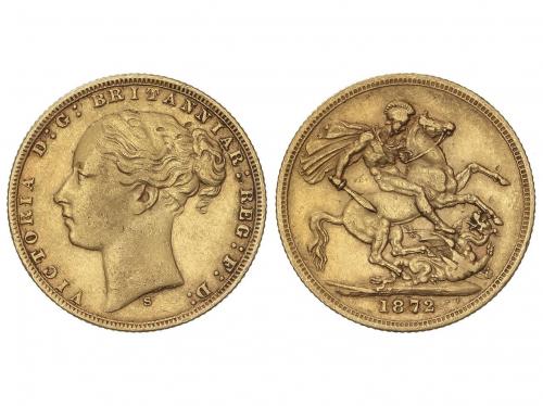AUSTRALIA. Sovereign. 1872-S. VICTORIA. SYDNEY. 7,95 grs. AU