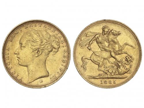 AUSTRALIA. Sovereign. 1885-M. VICTORIA. MELBOURNE. 7,94 grs.