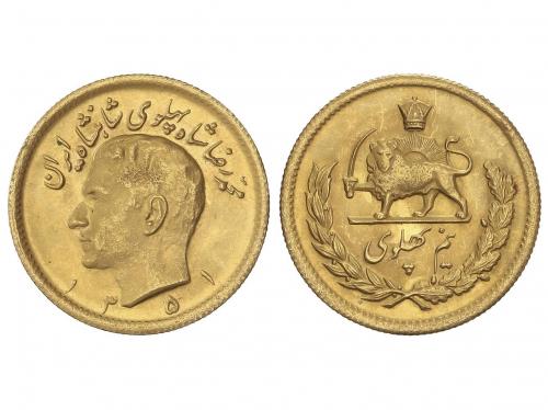 IRÁN. 1/2 Pahlavi. 1351 SH (1972). SHAH REZA PAHLAVI. 4,05 g