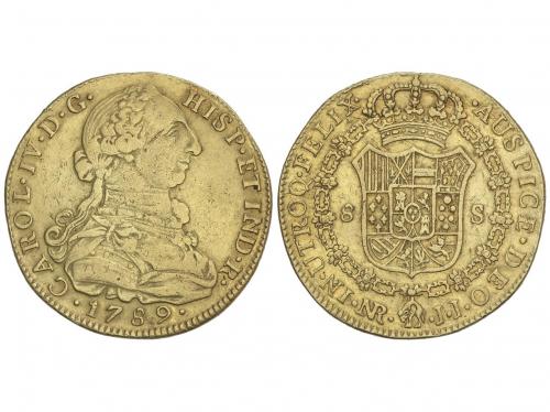 CARLOS IV. 8 Escudos. 1789. NUEVO REINO. J.J. 26,88 grs. Bus
