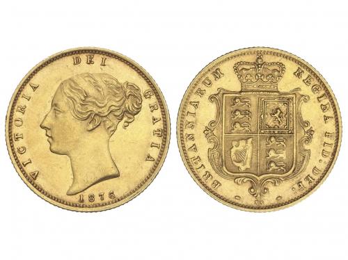 GRAN BRETAÑA. 1/2 Sovereign. 1876. VICTORIA. 3,98 grs. AU. (